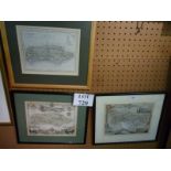 Three framed and glazed maps of Kent and Sussex est: £50-£80