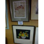 Two framed and glazed 20c still life prints to include 'Arrange & Decay' pencil signed Brian