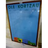 A framed and glazed poster for Ole Kortzau est: £20-£40