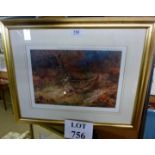 A framed and glazed limited edition (453/500) a Thorburn print of a Robin est: £20-£40