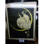 A framed and glazed Vogue print depicting a girl in the moon est: £50-£80