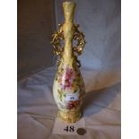 A decorative Continental blush ground floral vase est: £10-£20 (AB12)