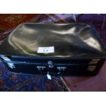 A vintage Victor black leather large suitcase est: £30-£50 (A4)