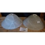 A pair of 'marbled' glass ceiling lamp shades (2) est: £20-£40 (B6)