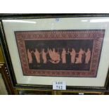 A framed and glazed coloured print depicting a mythological Greek scene est: £25-£45