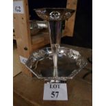 A silver plated centrepiece Epergne est: