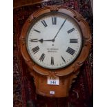 A large oak cased wall dial 'W HODSON B