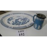 A Wood & Sons oval 'Yuan' pattern blue a