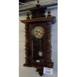 An oak cased regulator clock c1900 est: