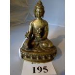 A bronze patinated brass Buddha est: £12