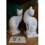 A pair of marbleized cats est: £80-£120