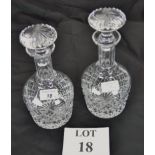 A pair of bell shaped decanters and stoppers est: £20-£40 (A3)