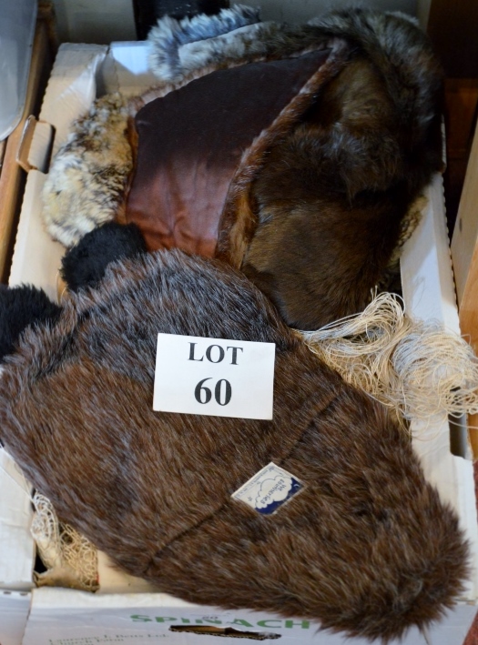A box of vintage furs to include tippets and muffs est: £40-£60
