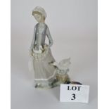 A Lladro figurine of girl with geese est: £30-£50 (O3)