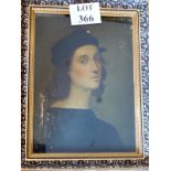 After Raffaello SANZIO, called RAPHAEL - A framed and glazed oil on canvas 'self portrait',