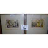 Two framed and glazed engravings to include 'Marriage of Henry VI & Margaret of Anjou' and 'Queen