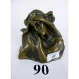 An art nouveau style figural ornament signed 'Hans Muller' est: £40-£60 (K2)