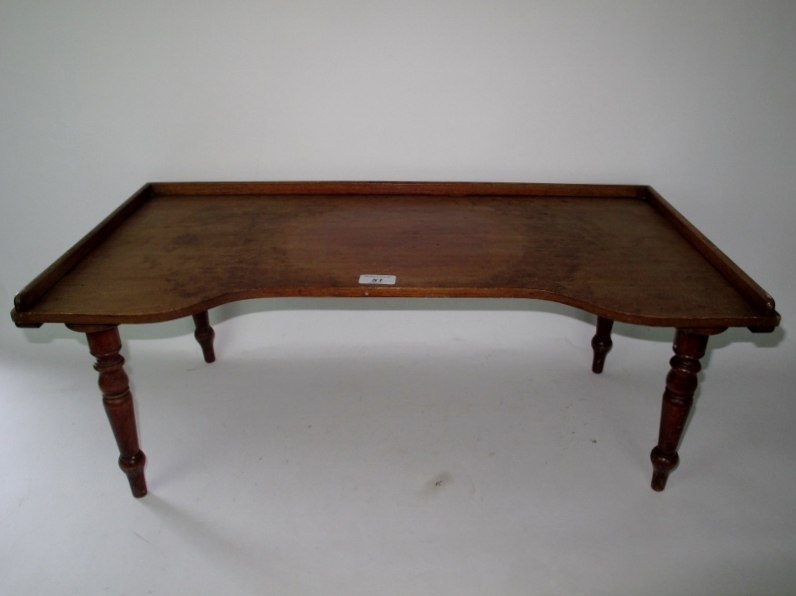 A mahogany bedside tray table est: £30-£50 (BG3)