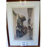 The Hon Col N G BLIGH DSO (1884-1984) - A framed and glazed pencil and watercolour drawing entitled