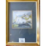 Agnes MAYER (Hungarian 1944) - A framed and glazed watercolour entitled 'Dante Paradiso' signed and