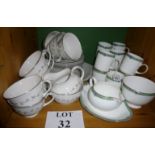 A Wedgwood Jade pattern coffee set for eight and a Royal Doulton Cadence pattern tea set for eight