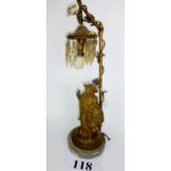 A gilt metal figural table lamp et: £20-£40 (K2)