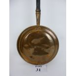 An early 19th century copper warming pan est: £25-£45 (C)