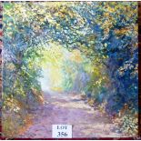 Mariusz Kaldowsri - An unframed acrylic on canvas 'Hidden Lane' (Certificate in office) signed