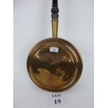 An early 19th century copper warming pan est: £25-£45 (C)