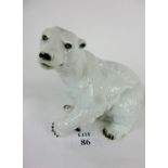 A large modern Royal Dux Polar Bear, printed mark to base,