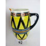 A large Lorna Bailey signed Grecian pattern jug for Old Ellgreave Pottery,