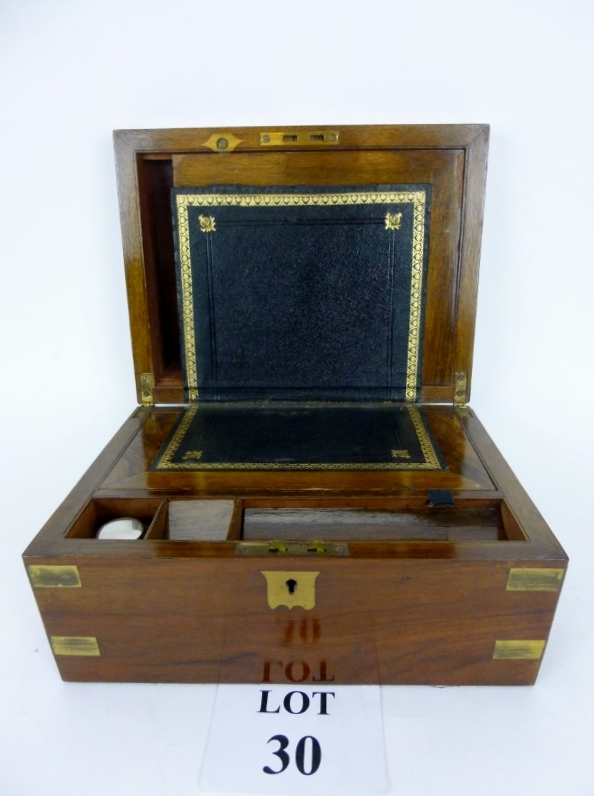 A Victorian mahogany writing box (slope a/f) est: £40-£60 (A2)