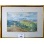 Alfred HACKNEY RWS (British 1926) - A framed and glazed watercolour landscape, signed lower right,