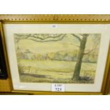 A 20c watercolour rural scene signed bottom right (28" x 21" approx) est: £30-£50