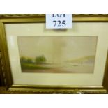 A gilt framed and glazed watercolour of a marine scene (20 1/2" x 14 1/2" approx) est: £25-£40