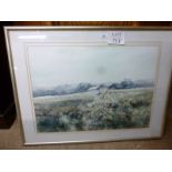 Nicholas BRISTOW (20th century) - A framed and glazed watercolour landscape,