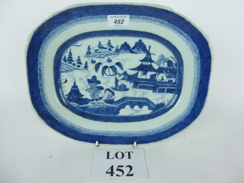 A Chinese blue and white dish similar to