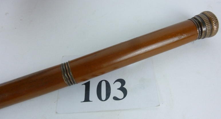 A vintage beech and copper capped tippli
