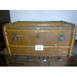 An early 20c travelling trunk with wood