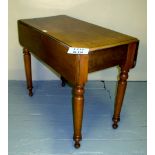 A Victorian pale mahogany Pembroke table