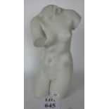 A Carrera marble carved model of a femal