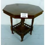 An Edwardian mahogany octagonal centre t