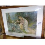 A large oak framed Pears print 'The Comi