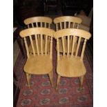 A set of four country kitchen chairs lat