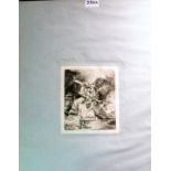 An 18th century Rembrandt etching unfram