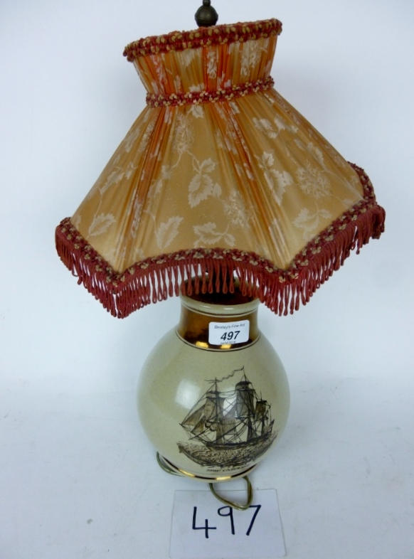 A Grays Pottery nautical lamp base with