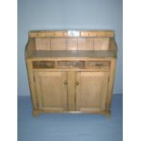 A fine Victorian pine low dresser with f