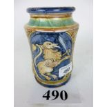 An albarello type Majolica jar est: £60-