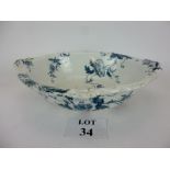 A late Victorian Booths blue and white poppy pattern oval bowl or toilet basin est: £30-£50 (AB12)