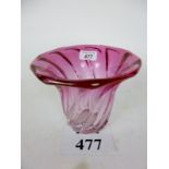 A pink studio glass vase est: £15-£25 (F